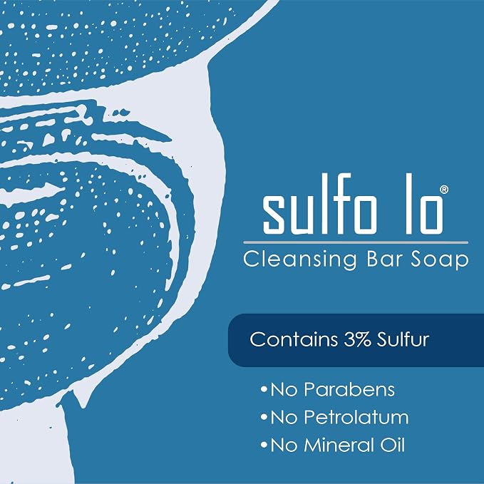 Cleansing Bar Soap with Sulfur for Face and Body,3.5 Ounce,(Pack of 2)