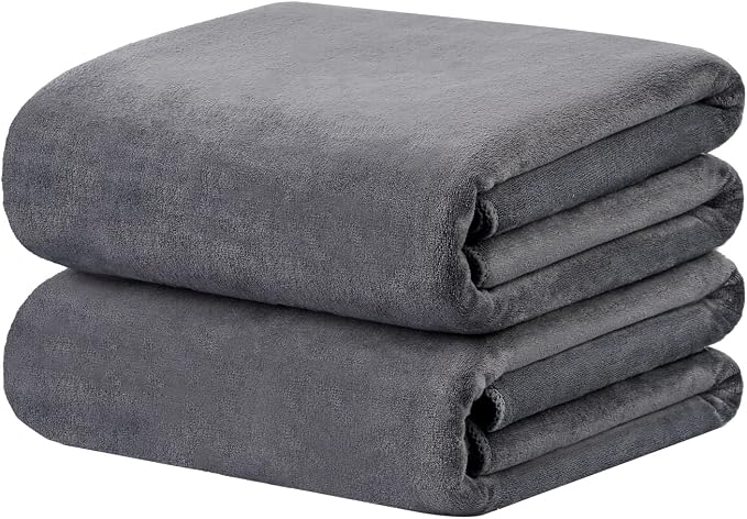 JML Bath Sheet Towels Set of 2, Extra Large Microfiber Towel for Adult, 40" x 80",Oversized, Soft Super Absorbent Fast Drying, Perfect for Shower, Sauna, Gym, Beach, Sport, Fitness, Yoga, Grey