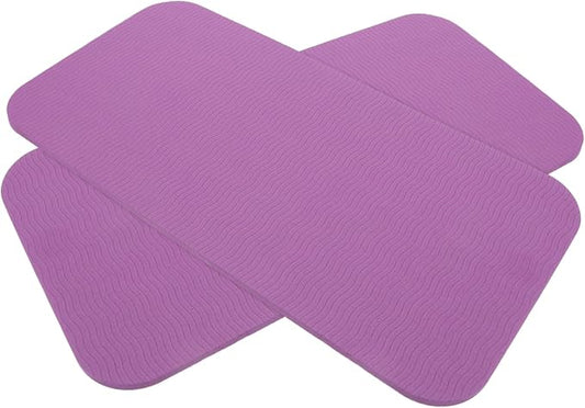 TIDTALEO 2pcs TPE Garden Kneeling Pads for Gardening and Work – Waterproof Knee Mat 34x17x0.6cm Purple Cushions for Bath, Yoga, and Exercise