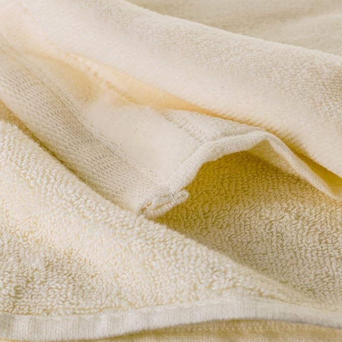 Creative Scents Cotton Fingertip Towels Set - 4 Pack - 11 x 18 Inches Decorative Extra-Absorbent and Soft Terry Towel for Bathroom - Powder Room, Guest and Housewarming Gift (Cream and Brown)