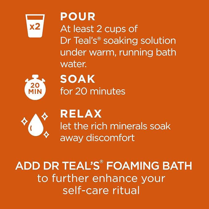 Dr Teal's Epsom Salt Magnesium Soak, Cozy Fireside, 3 lbs (Pack of 2)