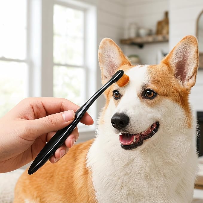 Pro Pet Applicator Brushes (4 Pcs): Superfine Fiber Tear Stain Tools for Dogs & Cats | Gentle Eye Brush for Eye Envy Tear Stain Remover for Dogs (Cats Compatible), Washable Pro Grooming Kit