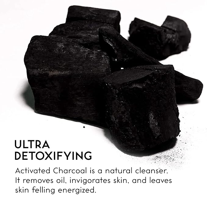 O NATURALS 100% Natural Bar Soap - Gift Set - Organic Ingredients & Essential Oils - Spa Gifts for Women & Men, Body Wash & Face Soap - 3PC Charcoal Soap