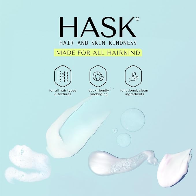 HASK Curl Care Shampoo + Conditioner Set with Coconut and Argan Oil | For Curly Hair, Sulfate-Free, Paraben-Free, Gluten-Free, Vegan, Cruelty-Free, Color Safe | 12oz each
