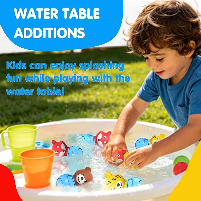 Sensory Bath Toys for Toddlers 1-3: 3PCS Bathtub & Pool Squirt Toys for Kids | Water Table & Tub Floating Toys | Silicone Water Sensory Toys for Boys & Girls Ages 1-6 Years Old