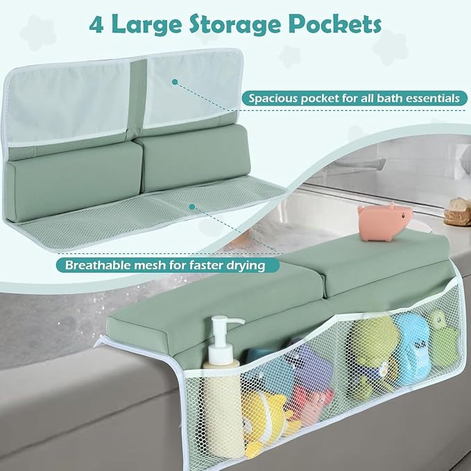 Kneeling Pad Set with Memory Foam for Knee Comfort and Nonslip Design During Infant Bath Time Accessories