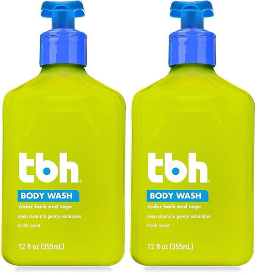 TBH Teen & Kids Body Wash - Body Wash for Sensitive or Dry Skin - Natural Ingredients Made for Tweens - Sulfate, Paraben Free - 12 oz (Pack of 2)