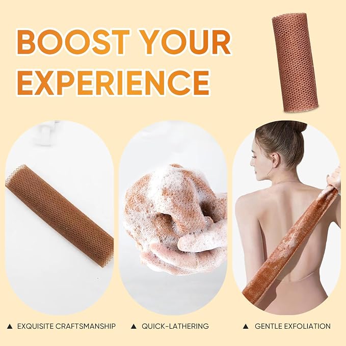 3P Turmeric Kojic Acid Soap Bars with African Exfoliating Net Sponge, Infused with Retinol, Vitamin E & Shea Butter - For Face & Body, SLS Free, Suitable for Oily & Dry Skin