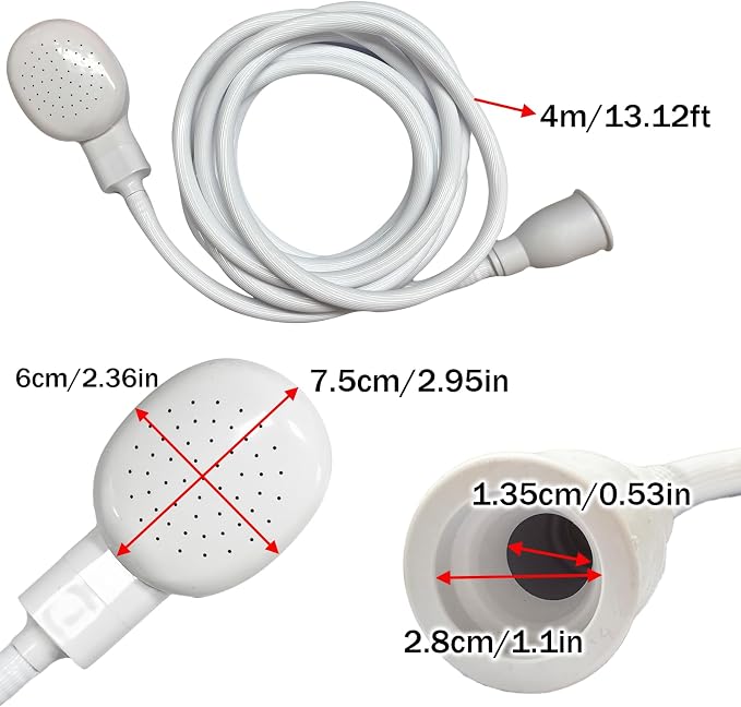 13.12FT Sink Spray Hose,Portable Sink Hose Sprayer, Shampoo Sprayer Hand Heldhead Shower Spray for Bathing Pets,Washing Hair,Rinsing Vegetables