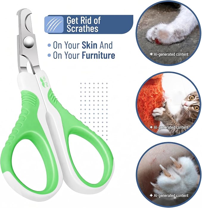 Mr. Pen- Cat Nail Clipper, Stainless Steel | Professional Sharp Cat Claw Trimmer for Small and Medium Cats, Pet Nail Clipper with Sturdy Non Slip Handle