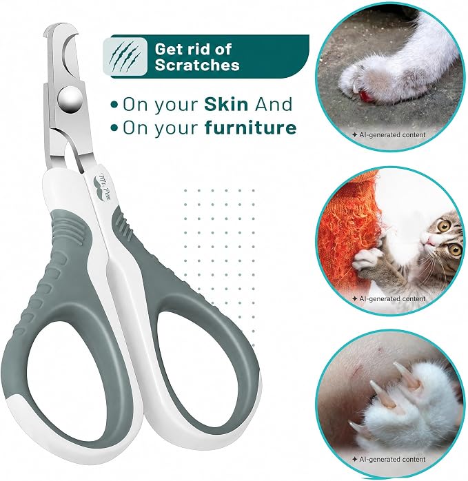 Mr. Pen- Cat Nail Clipper, Stainless Steel | Professional Sharp Cat Claw Trimmer for Small and Medium Cats, Pet Nail Clipper with Sturdy Non Slip Handle