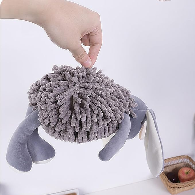 Chenille Hand Towel, Soft Absorbent Chenille Ball Towel, Microfiber Towels for Bathroom (01)