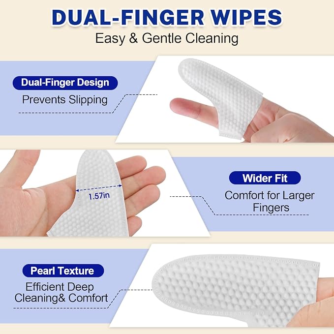 Dog Ear Hair Removal Kit with Ear Powder & 5.5" Curved Locking Forceps – Dog Ear Finger Wipes for Grooming, Helps Remove Excess Ear Hair, Dirt & Moisture, Alcohol-Free Pet Ear Care for Dogs