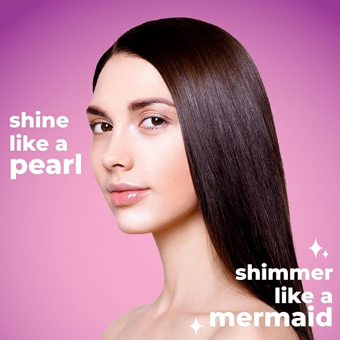 Luseta Glossy Pearl Hair Care Set, Smooth & Shine for Dull Hair | Shampoo & Conditioner (16.9oz×2), Hair Oil (3.38oz), Moisture Care, Easy Detangling, Healthy-Looking Shine, Sulfate Free