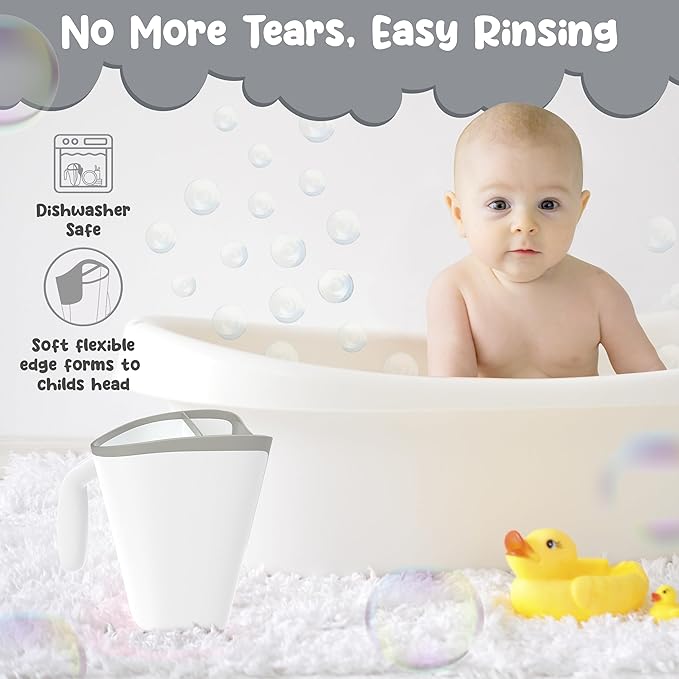 Shampoo Rinse Cup for Kids | Baby Bath Pail | Tear Free Baby Rinser Pail