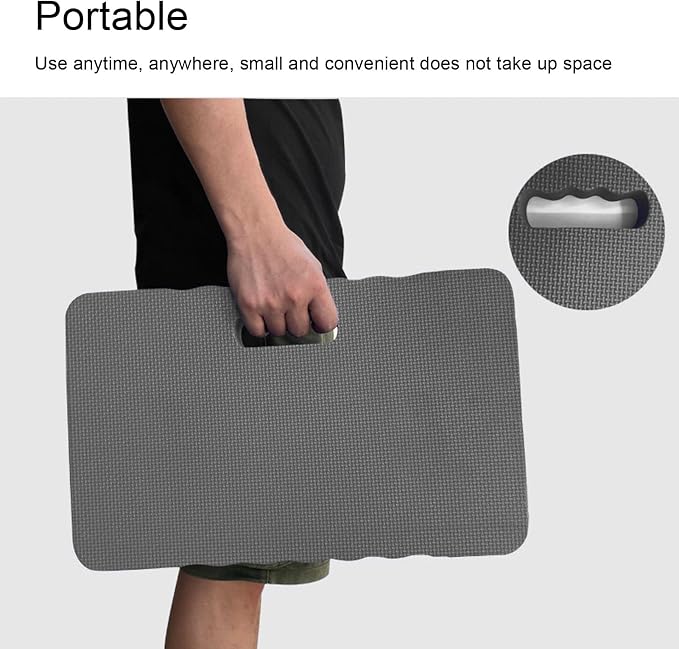Garden Kneeling Pad, 4cm Thickness EVA Garden Kneeling Cushion, Portable Kneeling Pad for Gardening Cleaning Baby Bath Yoga (Gray)