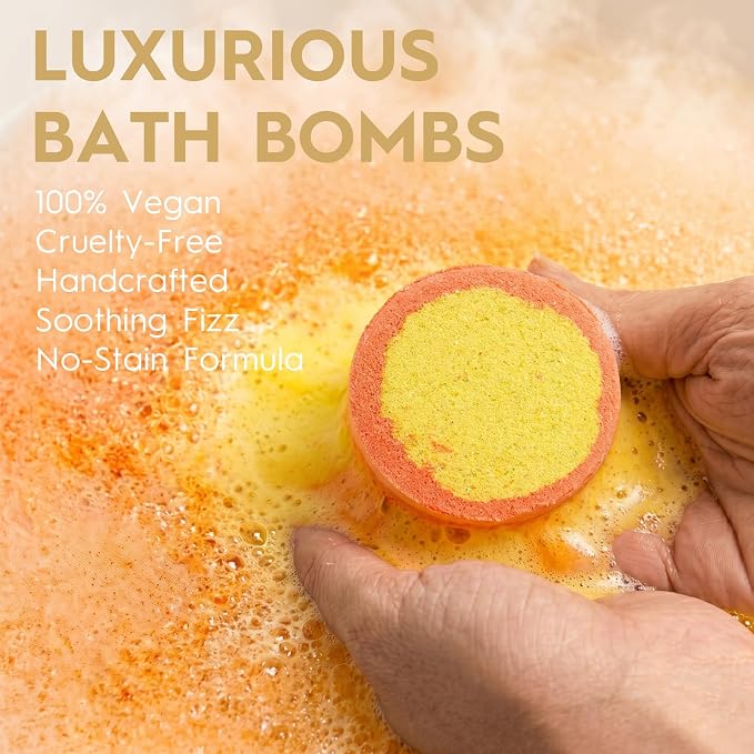 Bath Bombs Gift Set for Women - 15 Pack Handmade Organic Bath Bombs with Essential Oils & Shea Butter, Natural Relaxing Spa Bubble Bath Fizzies, Birthday Gifts for Mom, Wife, Her