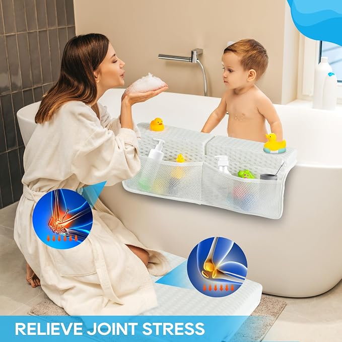 OS OMYSTYLE Baby Bath Kneeler Pad Set, White