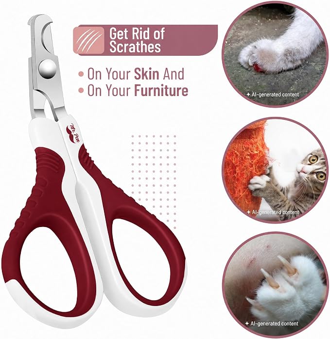 Mr. Pen- Cat Nail Clipper, Stainless Steel | Professional Sharp Cat Claw Trimmer for Small and Medium Cats, Pet Nail Clipper with Sturdy Non Slip Handle