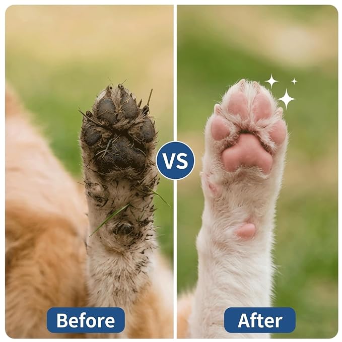 Portable Dog Paw Cleaner for Dogs and Cats, Muddy Pet Foot Washer, Small to Medium Breed Paw Washer, Blue