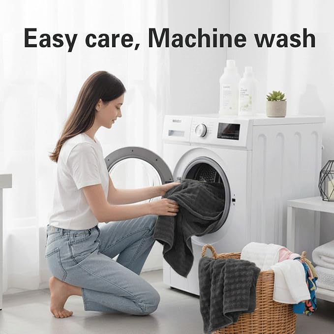 KBY Bath Towels Set of 2, Extra Large Bath Sheets 40X80 Inches,Quick Dry, Ultra Soft & Super Absorbent Oversized Bathroom Towel Sets for Adults, Gym, Spa, Pool & Hotel（Charcoal Gray）