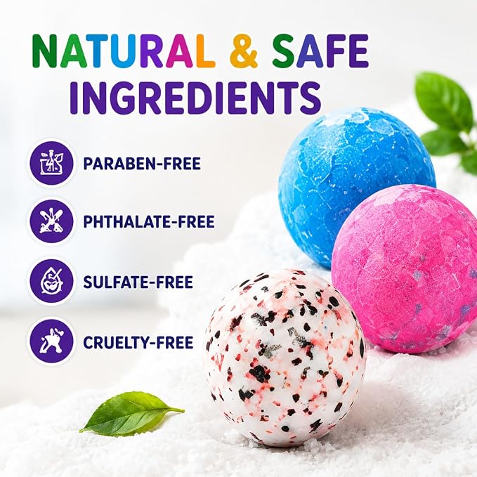 Bath Bombs for Kids with Surprise Animal Toys Inside Gift Set | 12 Pack Kids Bath Bombs with Toys Inside, Kid Bubble Bath Fizzy for Girls Boys with Bath Toys Birthday Gifts