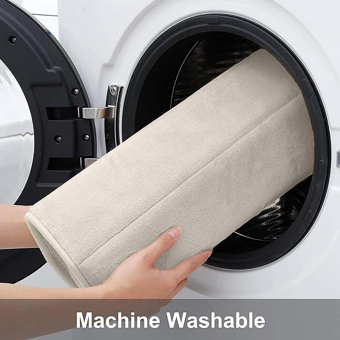 Buganda Memory Foam Bath Mat, 47" x 24", Ultra Soft Bathroom Rugs, Water Absorbent and Machine Washable Bath Rug Runner for Bathroom, Shower, and Tub, Cream