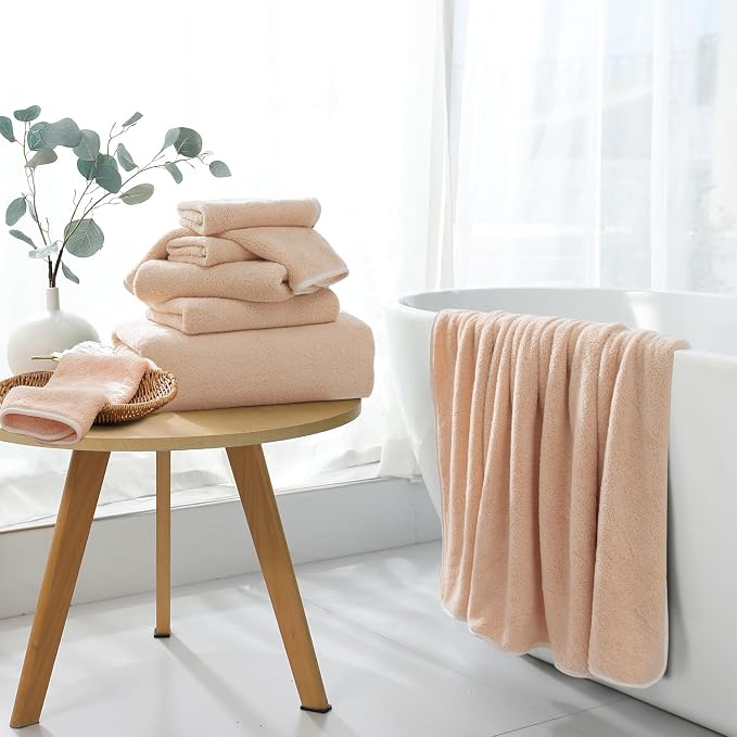 Extra Large Bath Sheet 4 Piece (35"x70")-Ultra Soft Oversized Bath Towel,Bath Sheet Set for Bathroom Hotel,Highly Absorbent Quick Dry Shower Towel Set for Adults,Bathroom Towel