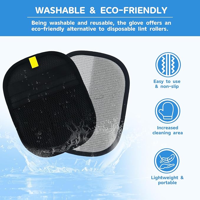 3PCS Pet grooming kit ,Pet hair removal glove | Dog Bath Brush | Pet Grooming Glovesc, Newly Upgraded Reusable Electrostatic Pet Hair Gloves & dog bath gloves for dog grooming & pet hair cleaning
