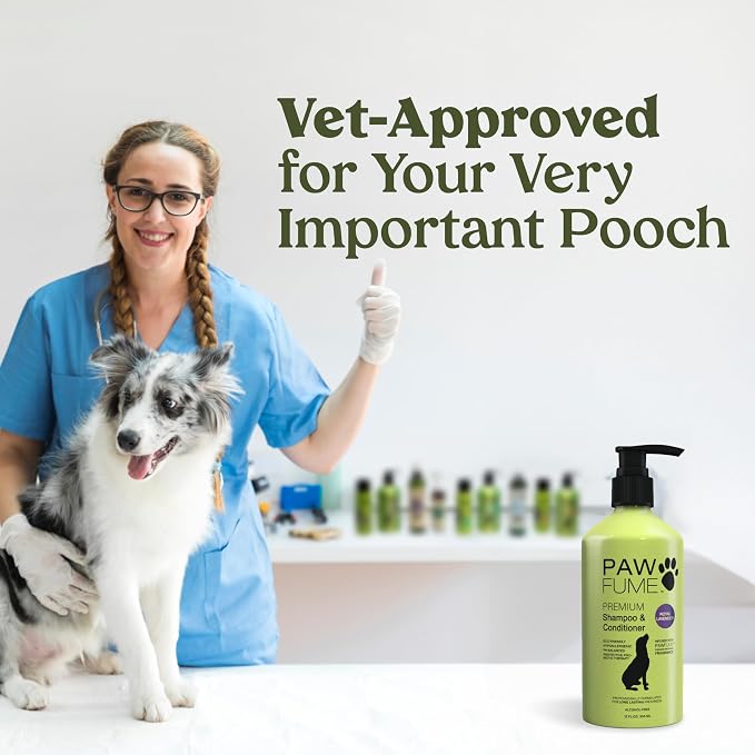 PAWFUME Dog Shedding Shampoo and Conditioner, Royal Lavender, 2-Pack – Nourish & Detangle for Silky Soft Coat – Probiotic, Deep-Cleaning, pH-Balanced – Salon-Quality Shedding Shampoo for Dogs