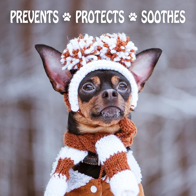 Musher's Secret Dog Paw Wax 60g – Lick Safe Moisturizer for Cracked Pads – Nose & Paw Care Balm – Helps Protect from Hot Pavement & Snow with Vitamin E