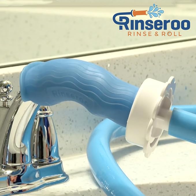 (2 Pack) Replacement Hose Connectors for Rinseroo TUB Faucet & Sprayer, Slip-On Hose Attachment for Cleaning Tubs & Bathing Pets. Faucet Adapter Fits Spouts Up to 3" Wide (Rinseroo Sold Separately)…