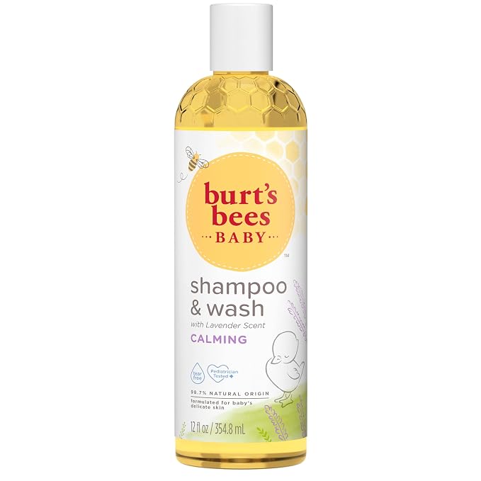 Burt's Bees Baby Calming Shampoo and Wash with Lavender, Tear-Free, 12 Fluid Ounces