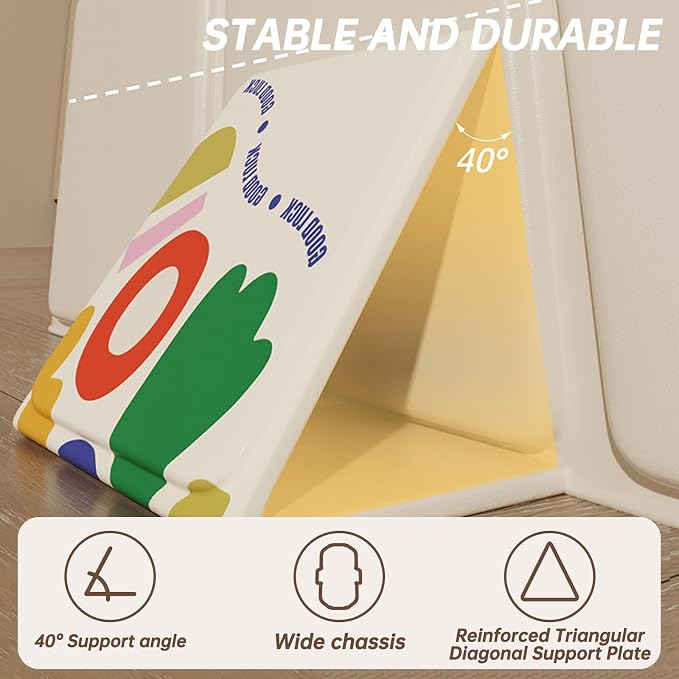Foldable Kids Bathtub, Portable Baby Bathtub for Newborns to Toddlers, Collapsible Toddler Bath Tub for Shower & Travel, Infant Bath Tub with Non-Slip Base, Space Saving, White