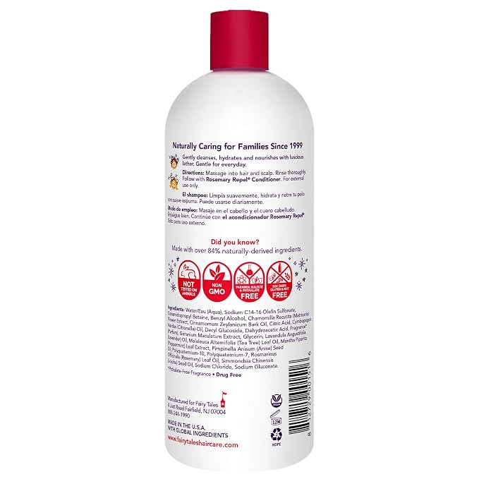 Fairy Tales Rosemary Repel Daily Kids Shampoo– Kids Like the Smell, Lice Do Not, 32 fl oz. (Pack of 1)