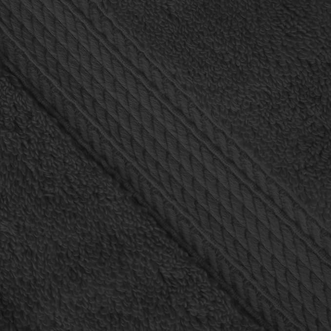 Superior Egyptian Cotton Ultra Plush & Absorbent, 8 Piece Set, Black | Quick Dry, Soft Luxury Towel Set, Bath Essentials, Guest Bath, Spa, 2 Bath, 2 Hand, 4 Face Towels, Madeline Towels