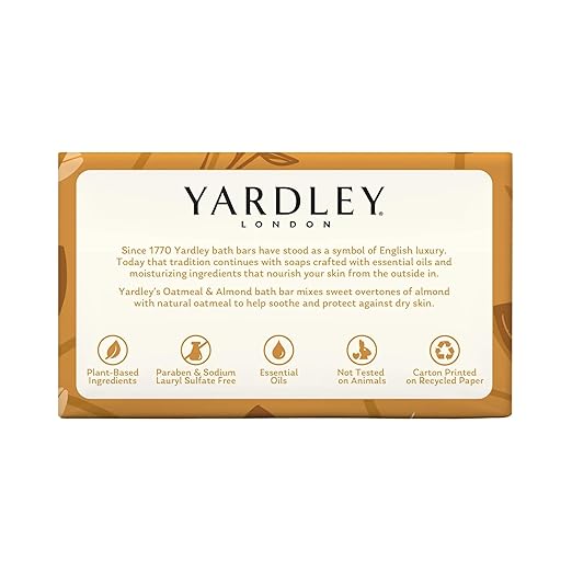 Yardley Oatmeal and Almond Naturally Moisturizing Bath Bar (Pack of 20)