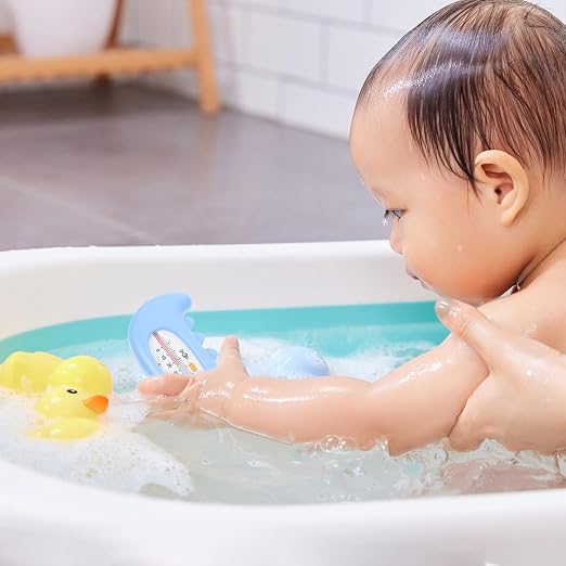 Vaguelly Bath Thermometer Accurate Water Measurement for Baths Portable and LCD Display for Newborns and Toddlers Design