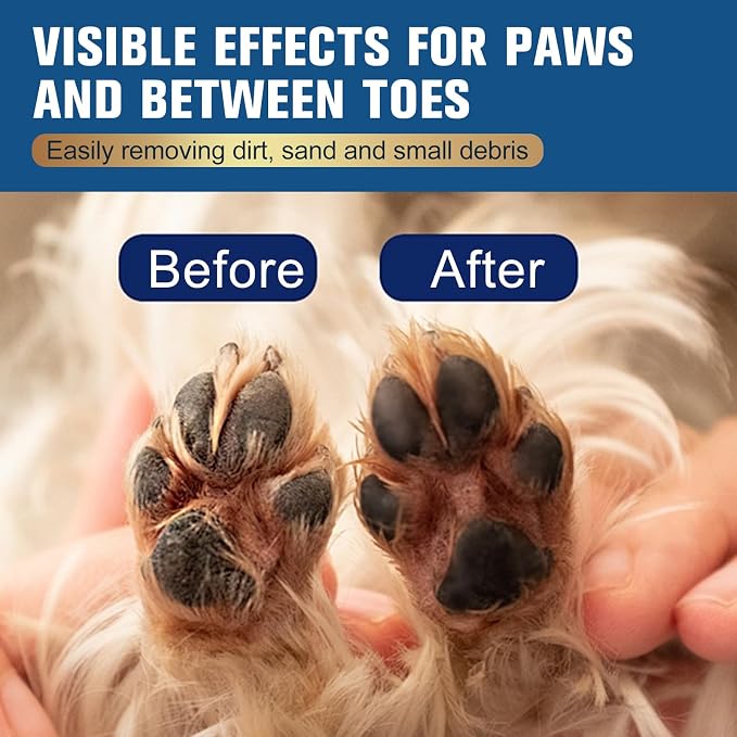 Paw Cleaner for Dogs & Cats, No-Rinse Foaming Pet Foot Washer with Built-in Scrubber Brush for Dirty, Muddy Paws – Suitable for Small, Medium & Large Dogs, Puppies, Kittens