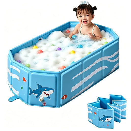 Toddler Bathtub for Shower, Portable & Foldable Bathtub for Kids