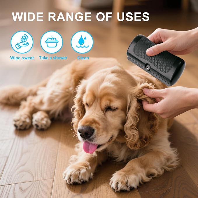 Dog Brush for Shedding, Deshedding Undercoat Brush for Cats & Rabbits | Ergonomic Grooming Tool, Painlessly Removes Loose & Matted Fur for Short Medium Long Haired Pets
