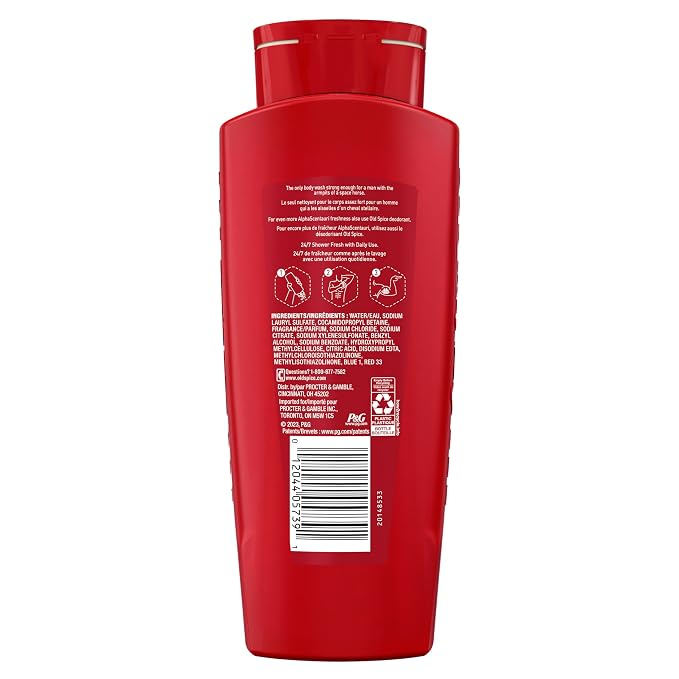 Old Spice Body Wash for Men, AlphaScentauri, Long Lasting Lather, 24.0 fl oz (Pack of 8)