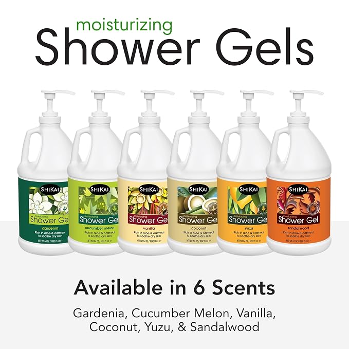 ShiKai Daily Moisturizing Shower Gel (Yuzu, 64 oz) | Gentle Soap-Free Body Wash for Dry and Sensitive Skin | With Aloe Vera & Oatmeal