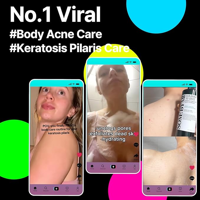 SOME BY MI AHA BHA PHA 30 Days Miracle Acne Clear Body Cleanser (Body Wash Big size - Pack of 1)