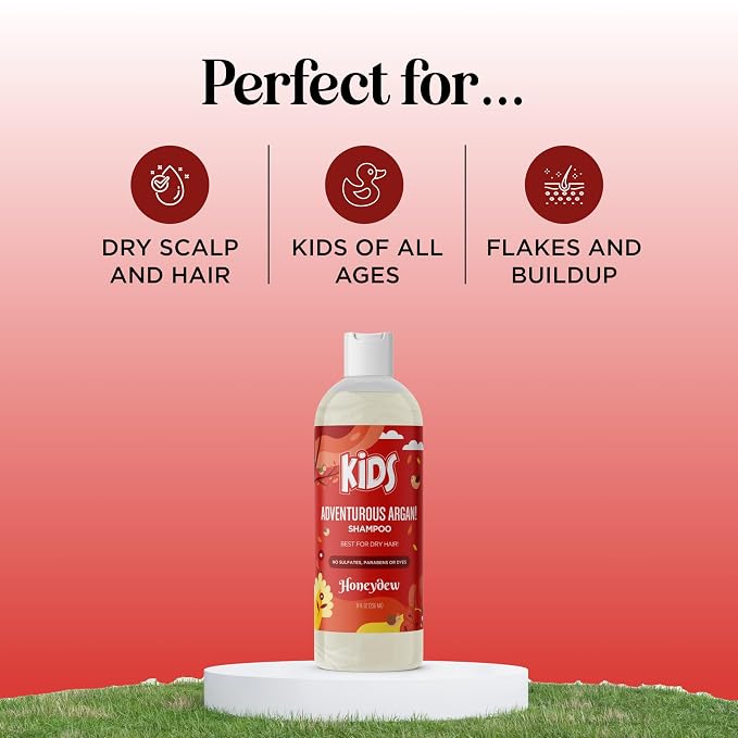 Nourishing Kids Shampoo for Dry Scalp - Gentle Dry Scalp Care Shampoo for Kids with Cleansing Essential Oils for Kids - Clarifying Shampoo for Build Up and Dry Flaky Scalp with Tea Tree Oil for Hair