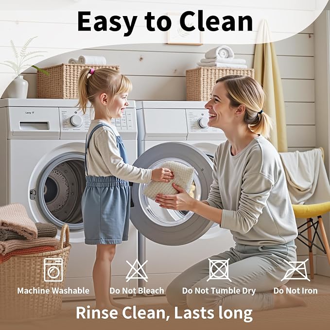 White Bathroom Rugs, Waffle Bath Mat Non Slip Washable, Super Absorbent & Quick Dry, Small Boho Bath Mat Farmhouse Bathroom Decor, 18'' x 30'', White