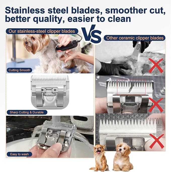 (10#&30#) Clipper Blade Compatible with Andis,Wahl and Oster Dog Clippers | Detachable Pet Grooming Replacement Blade for Dog Grooming Clippers, Replacement Blades, Compatible Accessory