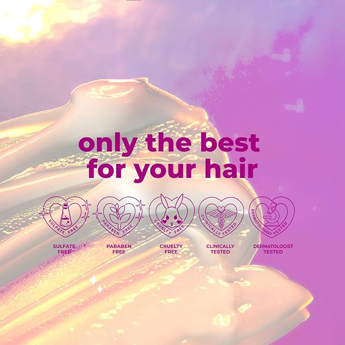Luseta Glossy Pearl Hair Care Set, Smooth & Shine for Dull Hair | Shampoo & Conditioner (16.9oz×2), Hair Oil (3.38oz), Moisture Care, Easy Detangling, Healthy-Looking Shine, Sulfate Free