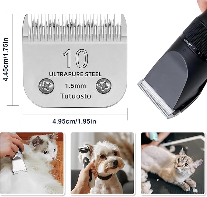 (10#&30#) Clipper Blade Compatible with Andis,Wahl and Oster Dog Clippers | Detachable Pet Grooming Replacement Blade for Dog Grooming Clippers, Replacement Blades, Compatible Accessory