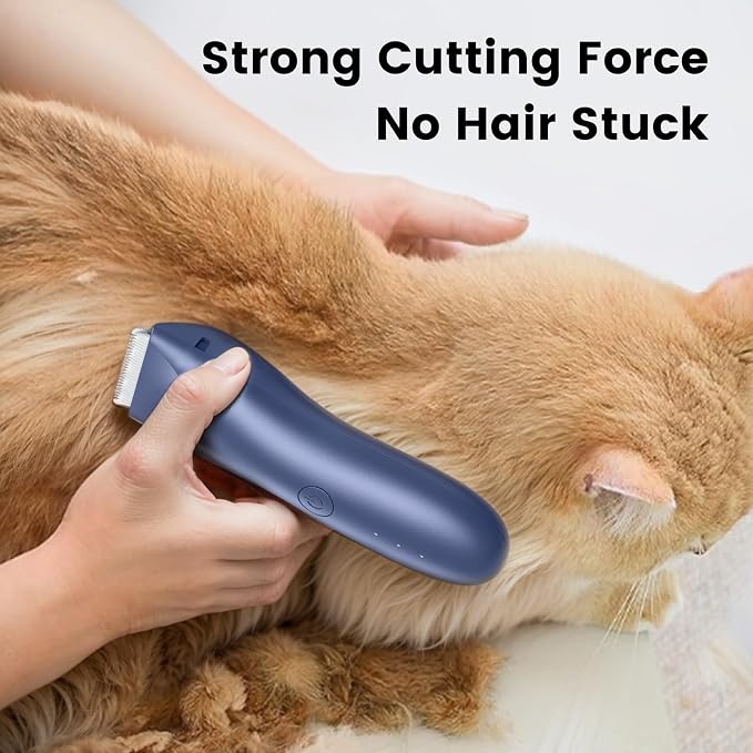 Dog Clippers with LED Light - Quiet Pet Grooming Kit for Paws, Eyes, Ears, Face, Rump - Waterproof Cordless Cat Hair Trimmer for Small Medium Dogs & Animals